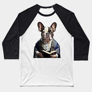 Reverend French Bulldog Pastor Frenchie Baseball T-Shirt